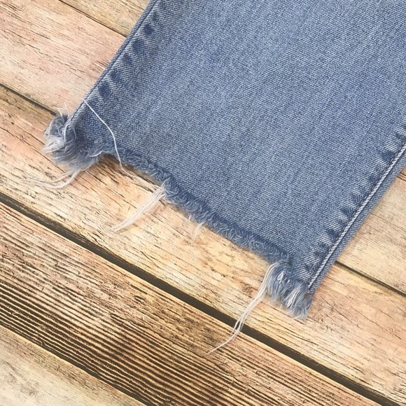 Pistola Size 29 Charlie High Rise Distressed Straight Leg Button Fly Jeans - Picture 5 of 7